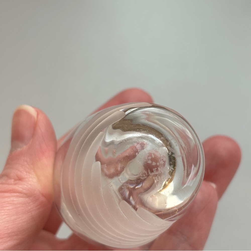 VTG Lenox Windswept Crystal Perfume Bottle Lead Crystal Made in USA Frosted Clea - Picture 5 of 14